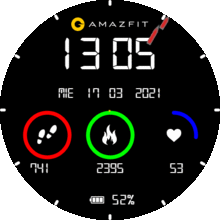 3 Circulos Pasos, Calorias y Pulsaciones