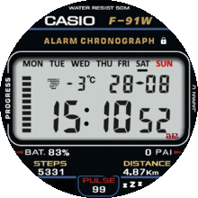 Retro Casio Fondo B&W Full AOD